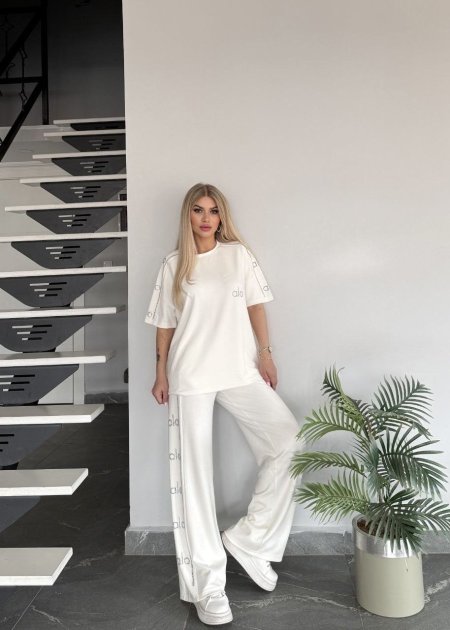 Alo White Short Sleeve